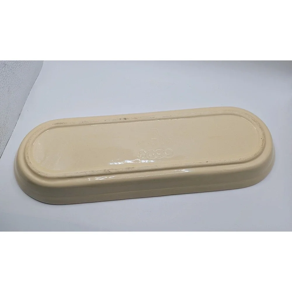 Vintage Nelson McCoy Pottery Pane Breadstick Bread Tray 1970's 1980's